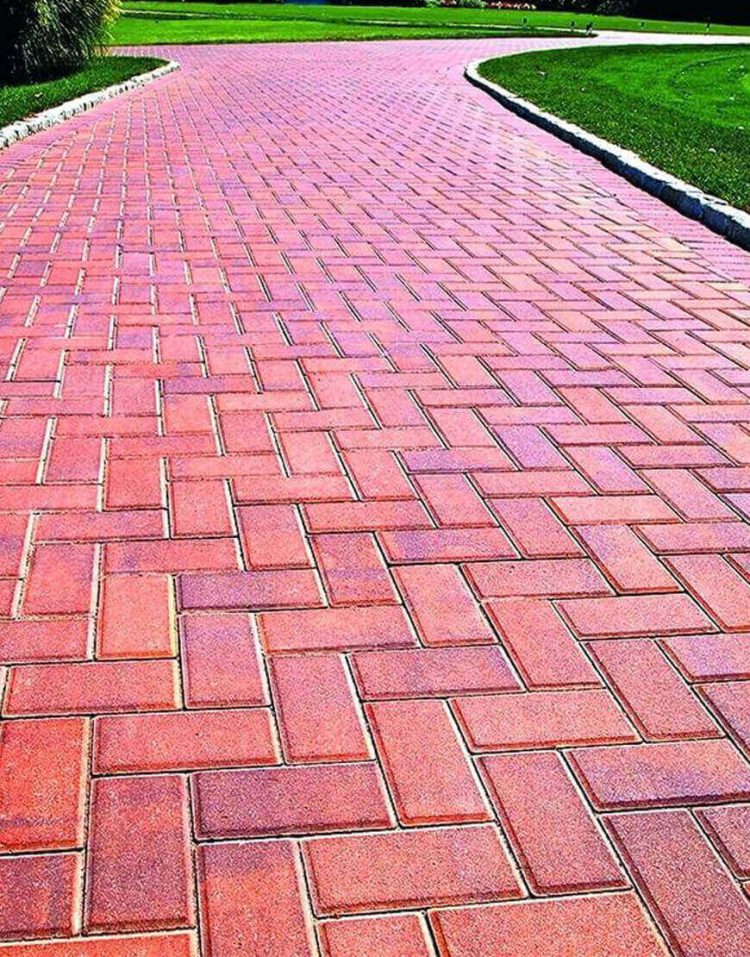 سنگ فرش حیاط بتنی رنگی 10*20*8