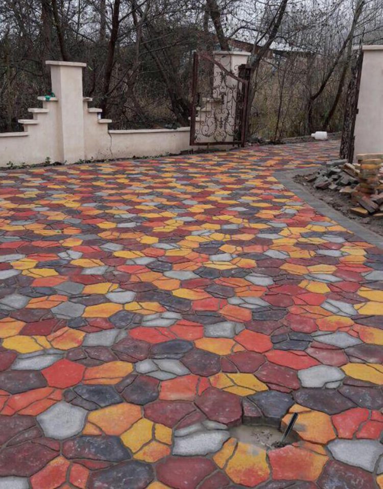 موزاییک سنگ فرش بتنی مدل ساسو 19*36*6