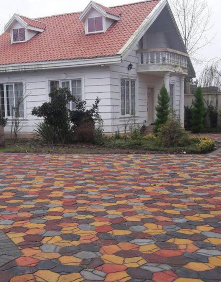 موزاییک سنگ فرش بتنی مدل ساسو 19*36*6