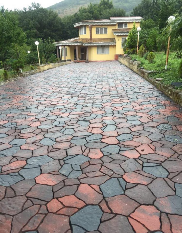 موزاییک سنگ فرش بتنی مدل ساسو 19*36*6