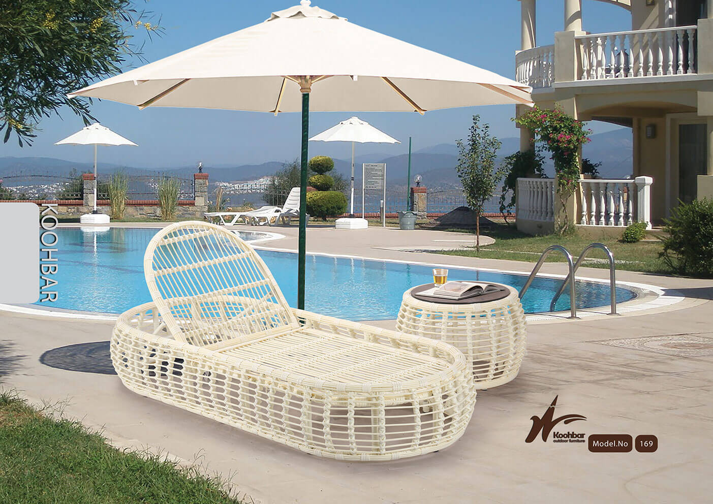 kohbar outdoor lounge chairs 169 model0 - تخت آفتابگیر حصیری کوهبر کد۱۶۹ -  - outdoor-lounge-chairs