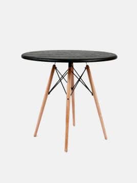 میز گرد پایه چوبی ایفلی استیل هامون