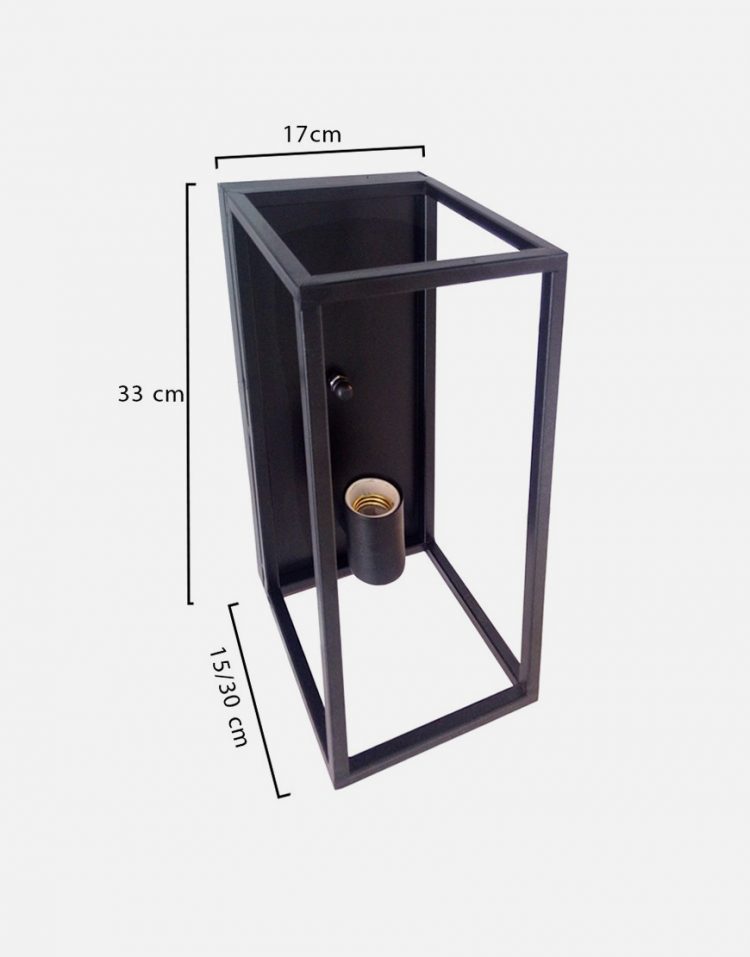 چراغ دیواری دکوراتیو مشکی طرح فانوسی
