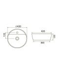کاسه روشویی مدل وان دایره ای با محل نصب شیر