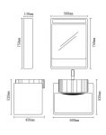 ست کابینت روشویی لوتوس و آینه مدل کوکو