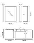 ست کابینت روشویی لوتوس و آینه مدل PV217