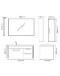 روشویی لوتوس مدل PV3000 با کابینت و آینه