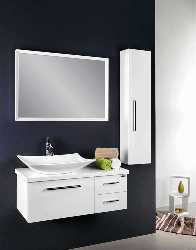 ست کابینت روشویی لوتوس و آینه مدلPV 3017