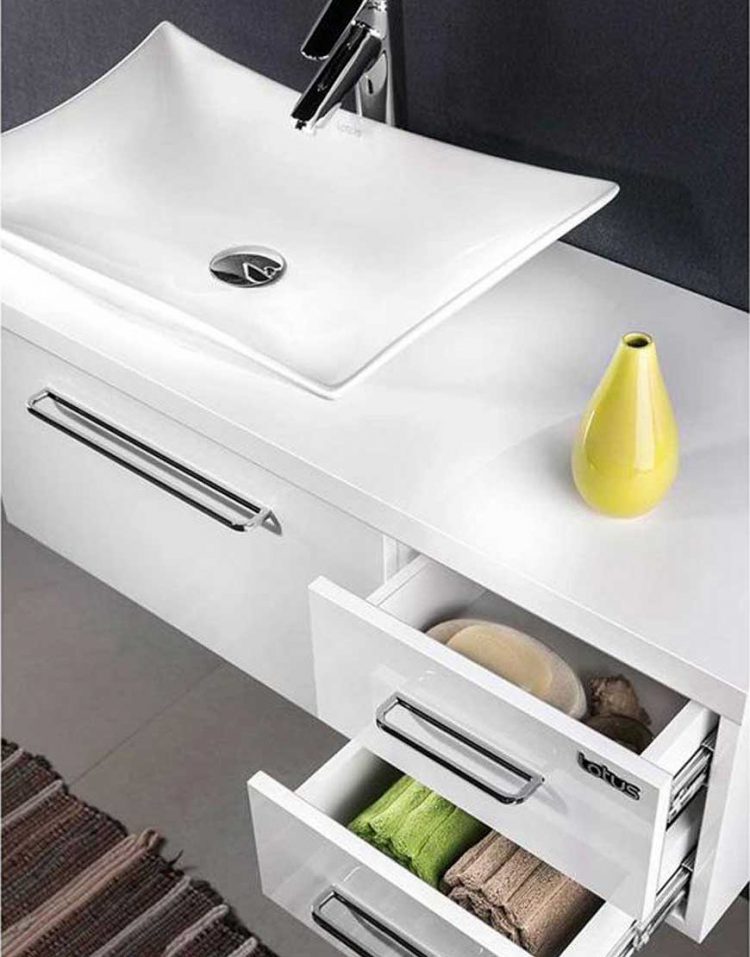 ست کابینت روشویی لوتوس و آینه مدلPV 3017