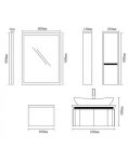 ست کابینت روشویی لوتوس و آینه مدلPV 308