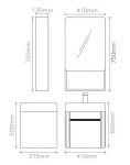 ست کابینت روشویی لوتوس و آینه مدلPV5050