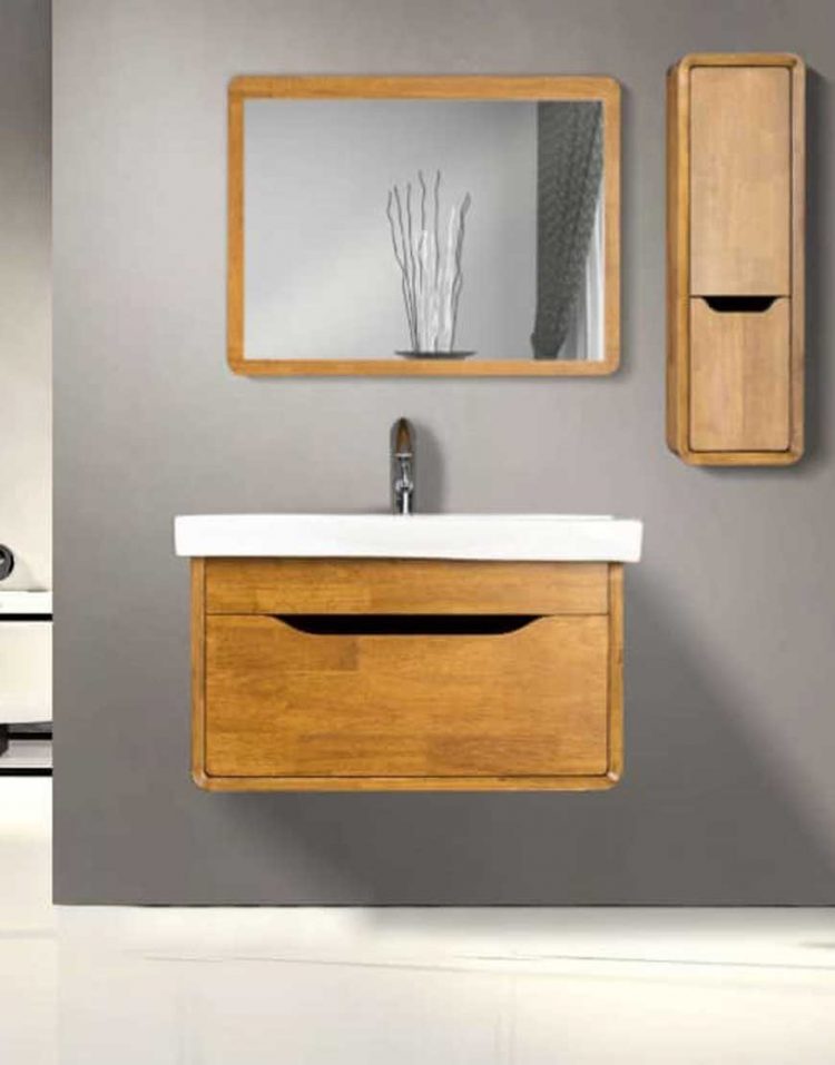 ست کابینت روشویی لوتوس و آینه مدل تینا