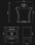 ست کابینت روشویی لوتوس و آینه مدل کلاسیک۴۱