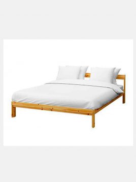 تخت خواب ساده چوبی ایکیا مدل نیدن