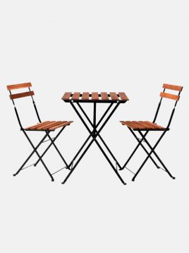 میز و صندلی چوبی فلزی ایکیا مدل تارنو