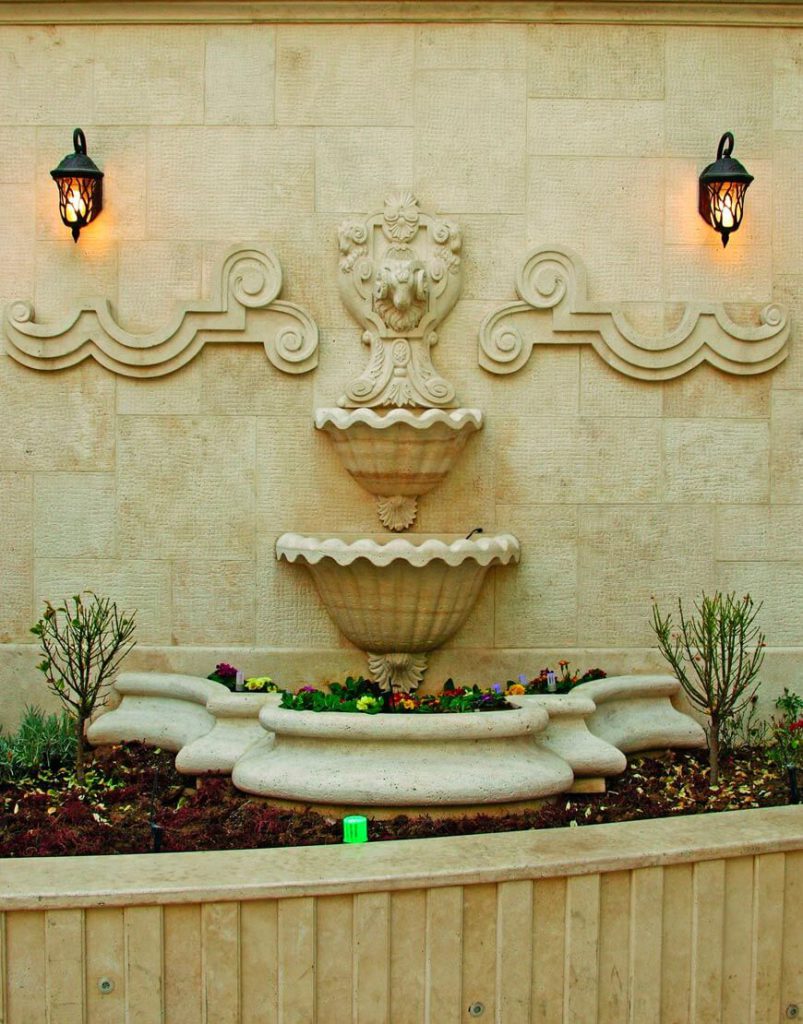 stone fountain ajianeh wall 803x1024 - اصول انتخاب آبنما برای دکوراسیون داخلی و محوطه باز