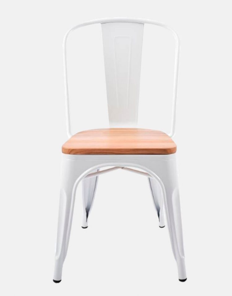 صندلی فلزی ناهارخوری کف چوبی