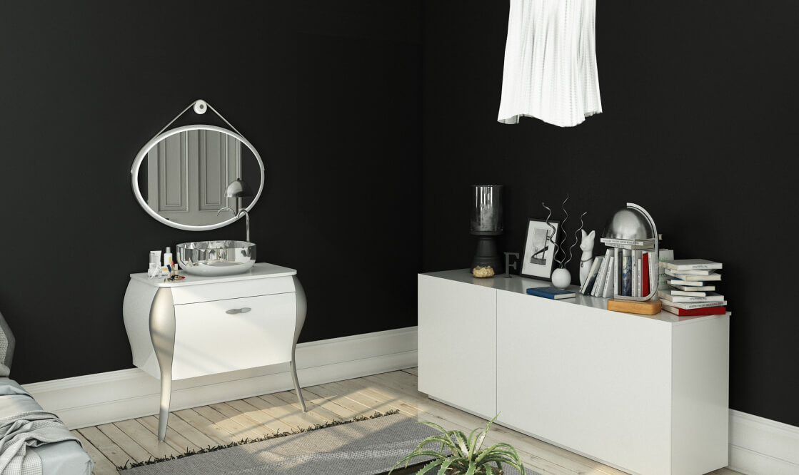 Verta Bathroom Vanities Venus0 - ست روشویی کابینت ورتا و آینه مدل ونوس -  - single-vanities