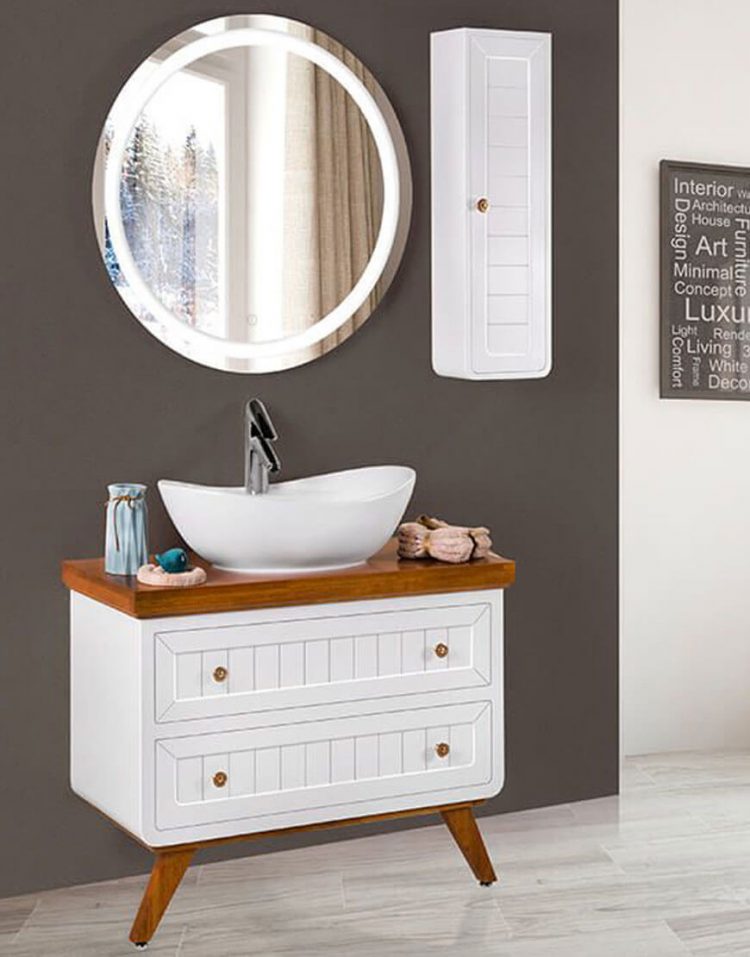 ست روشویی کابینت چوبی لوتوس مدل SOFIA