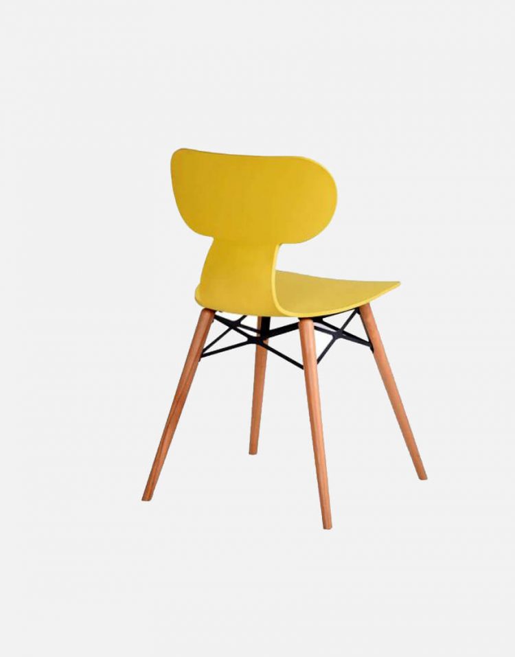 صندلی بدون دسته با پایه چوبی نظری مدل یوگو