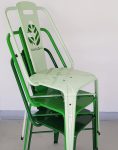 صندلی فلزی ناهارخوری نهالسان طرح برگ مدل نوید