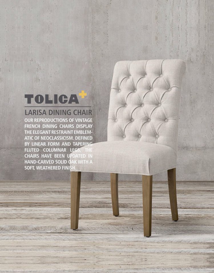 صندلی ناهارخوری پایه چوبی تولیکا مدل لاریسا