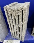 بلوک لیکا توخالی ته پر (شش جداره) ضخامت ۲۰ سانت