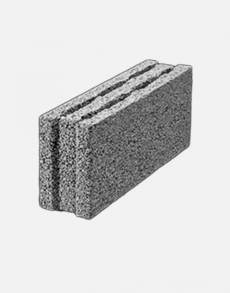 بلوک سوپرساند لیکا توخالی ته پر (سه جداره) ضخامت ۱۲ سانت