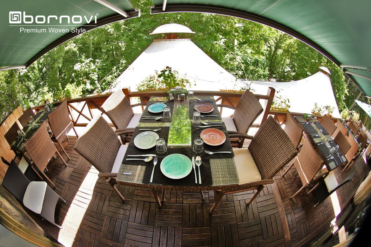 bornovi woven armchair model roma 00 - صندلی دسته دار حصیری بورنووی مدل روما -  - patio-dining-chairs