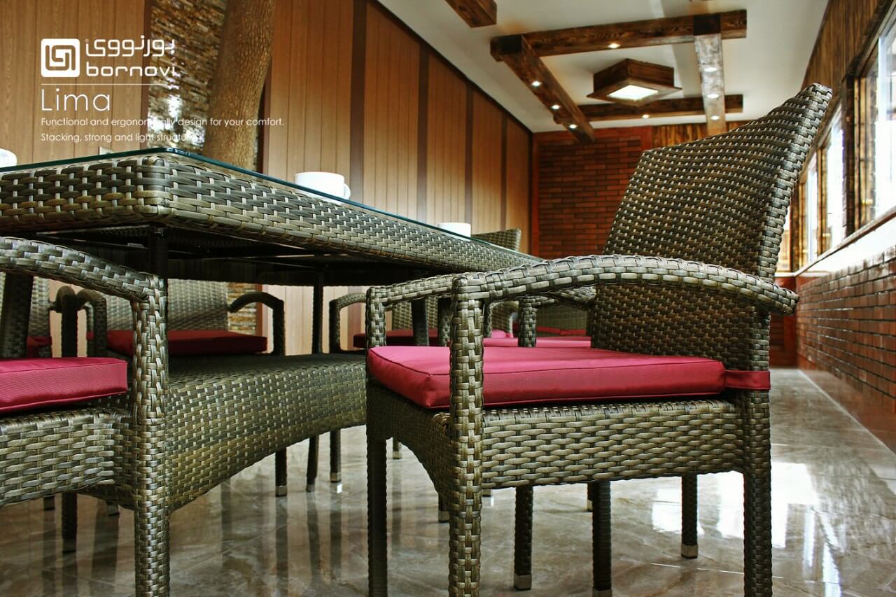 bornovi woven armchair model roma 000 - صندلی دسته دار حصیری بورنووی مدل روما -  - patio-dining-chairs