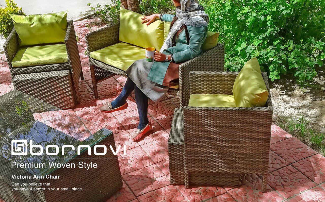 bornovi woven armchair model victoria 0 - صندلی دسته دار حصیری بورنووی مدل ویکتوریا -  - patio-dining-chairs