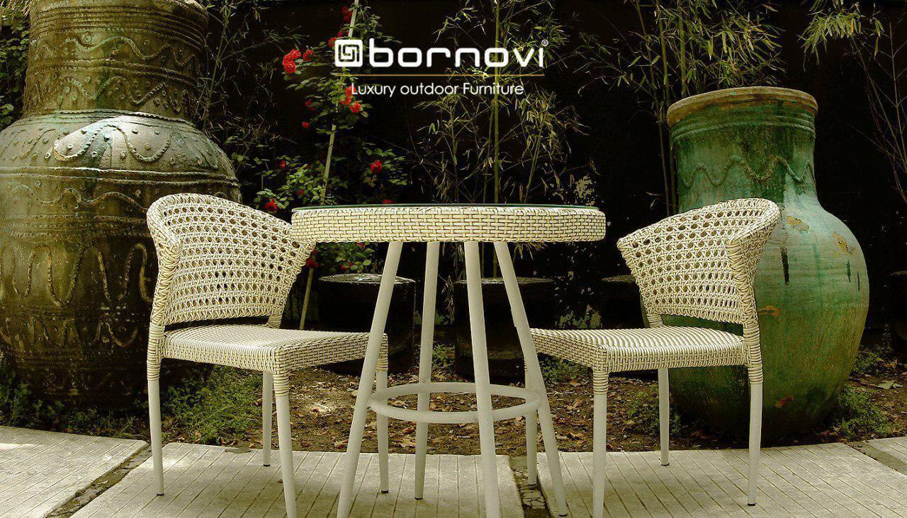 bornovi woven circular table model aramis 0 - میز دایره ای حصیری بورنووی مدل آرامیس -  - outdoor-bistro-tables