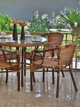 decorose patio bar stools siatel model1 268x358 - میز و صندلی تراس حصیری دکورز مدل نمون