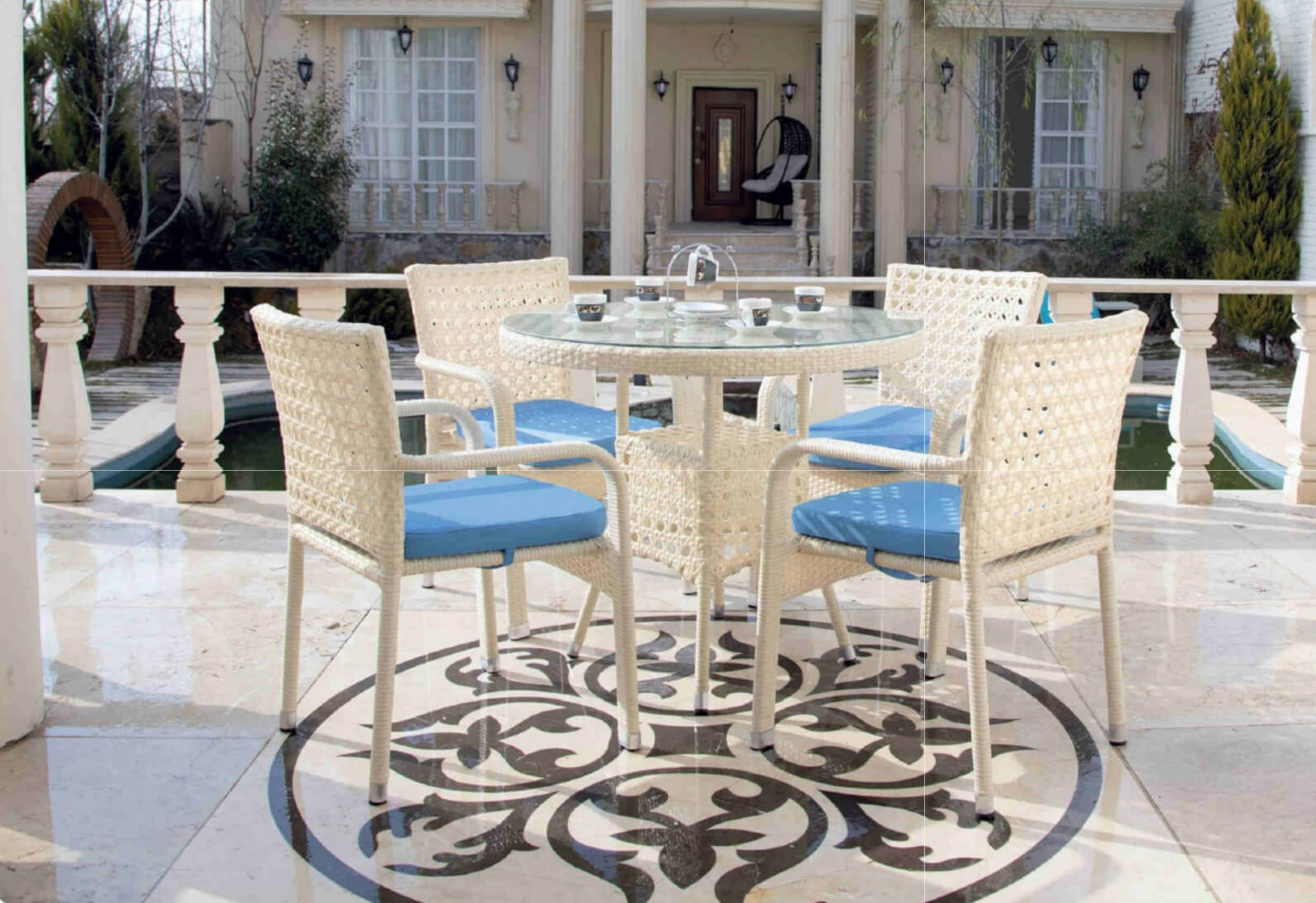 decorose patio dining furniture veronica model 00 - ست میز صندلی تراس چهار نفره مدل نیلان -  - patio-dining-furniture