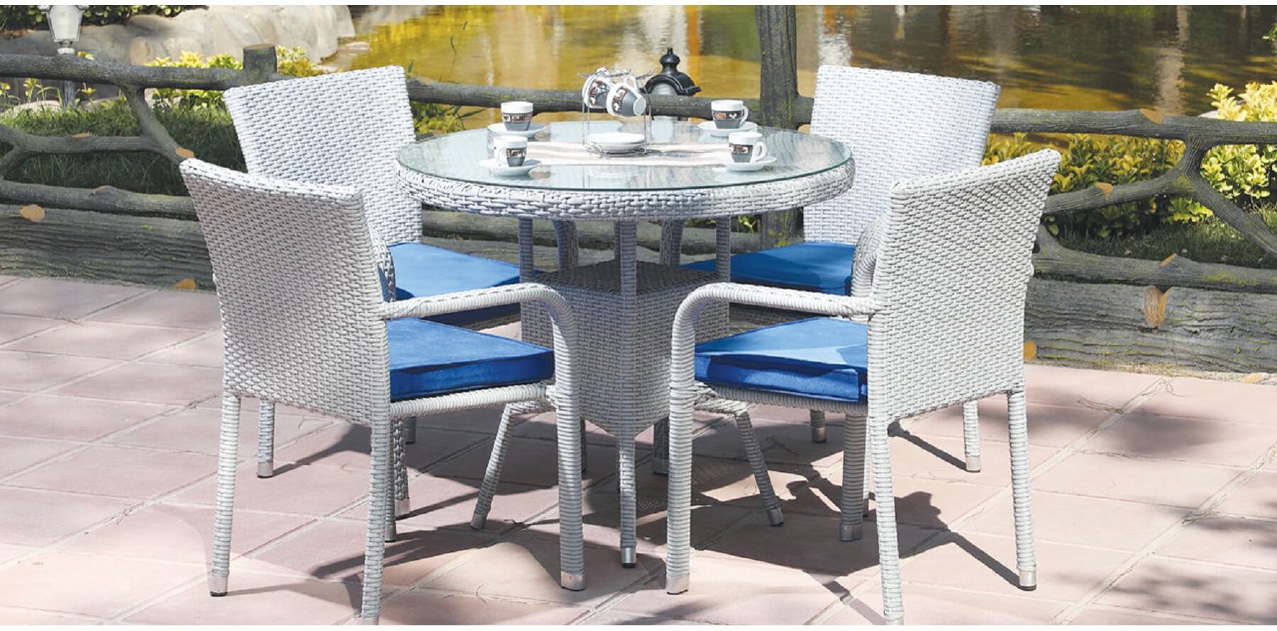 decorose patio dining furniture veronica model0 - ست میز صندلی تراس چهار نفره مدل نیلان -  - patio-dining-furniture