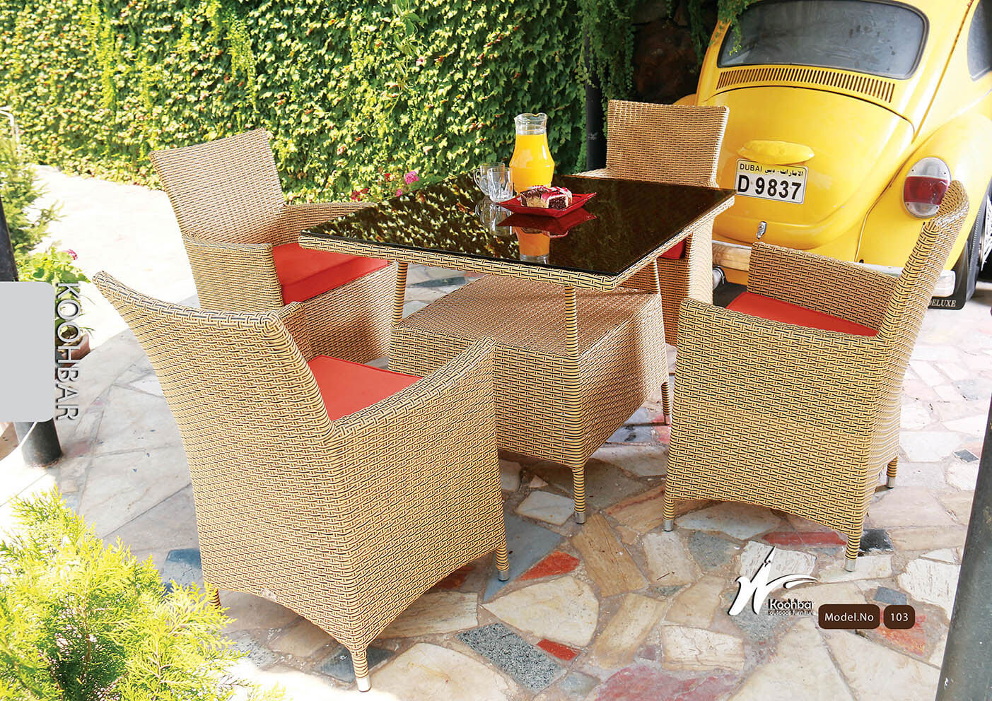 kohbar patio conversation sets 103 model0 - میز و صندلی ویلایی مدل ۱۰۳ -  - patio-dining-furniture