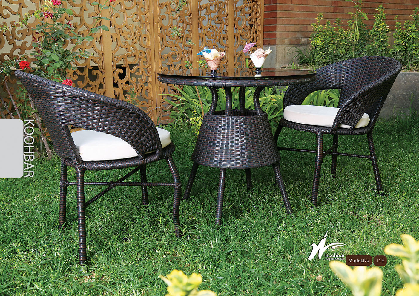kohbar patio conversation sets 119 model0 - ست میز صندلی صبحانه خوری کوهبر مدل ۱۱۹ -  - patio-dining-furniture