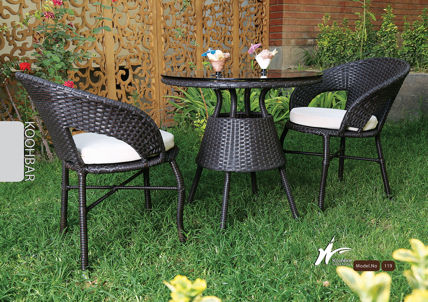 kohbar patio conversation sets 119 model0 - ست میز صندلی صبحانه خوری مدل ۱۱۹ -  - patio-dining-furniture