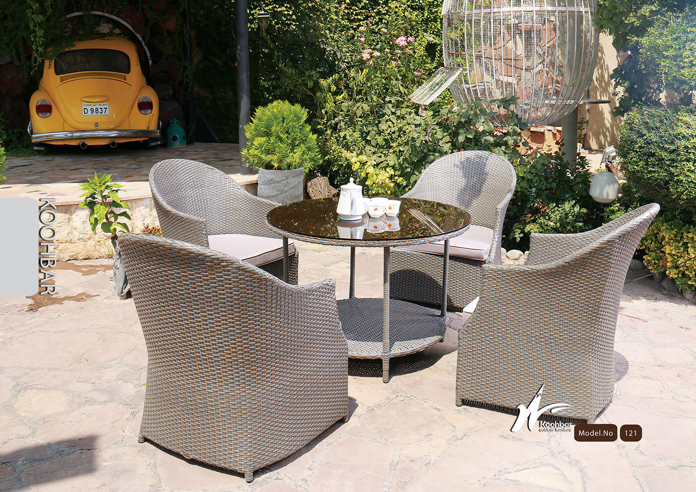 kohbar patio conversation sets 121 model0 - ست میز صندلی عصرانه خوری مدل ۱۲۱ -  - patio-dining-furniture