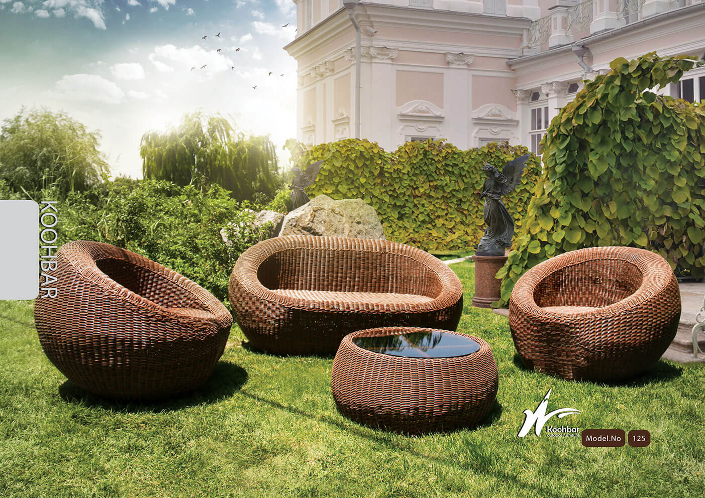 kohbar patio conversation sets 125 model0 - ست میز مبلمان فضای باز کوهبر مدل ۱۲۵ -  - patio-conversation-sets