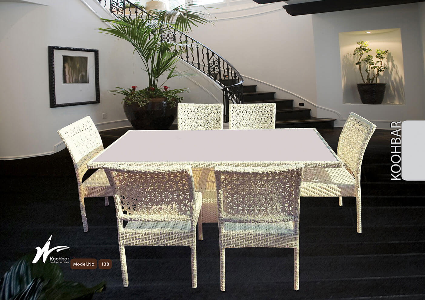 kohbar patio conversation sets 138 model0 - ست میز صندلی ناهارخوری باغی کوهبر مدل ۱۳۸ -  - patio-dining-furniture