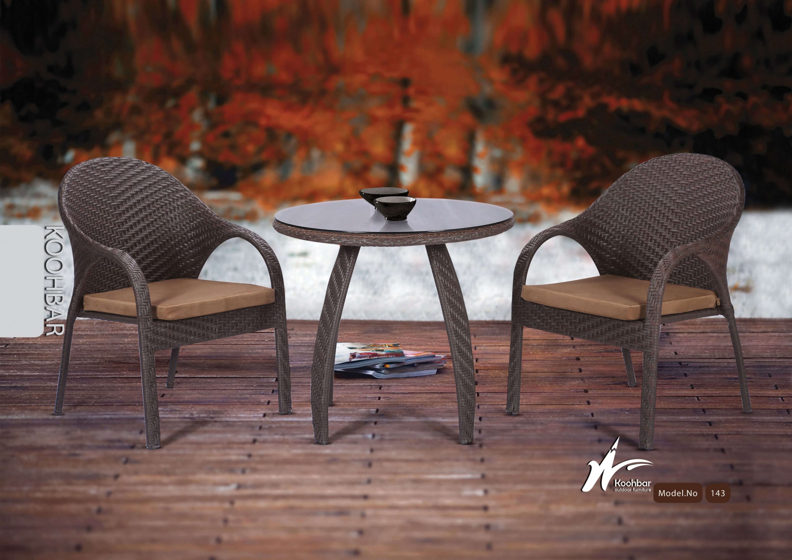 kohbar patio conversation sets 143 model0 scaled - ست میز صندلی چایخوری محوطه مدل ۱۴۳ -  - patio-conversation-sets