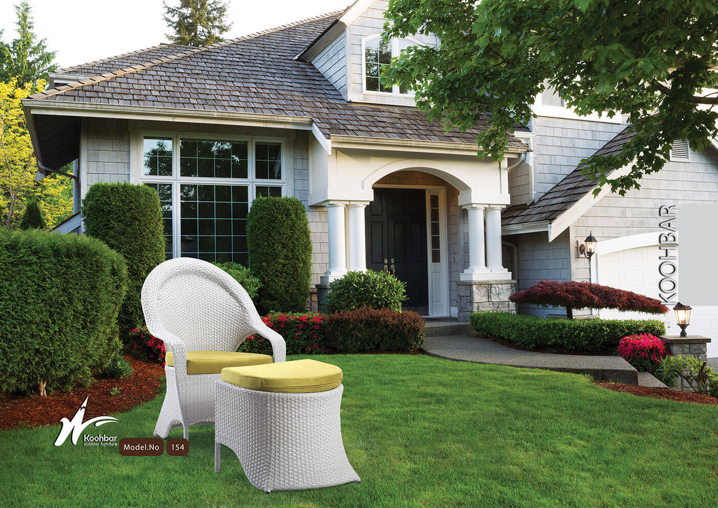 kohbar patio conversation sets 154 model0 - ست میز صندلی حصیری فضای باز مدل ۱۵۴ -  - patio-conversation-sets