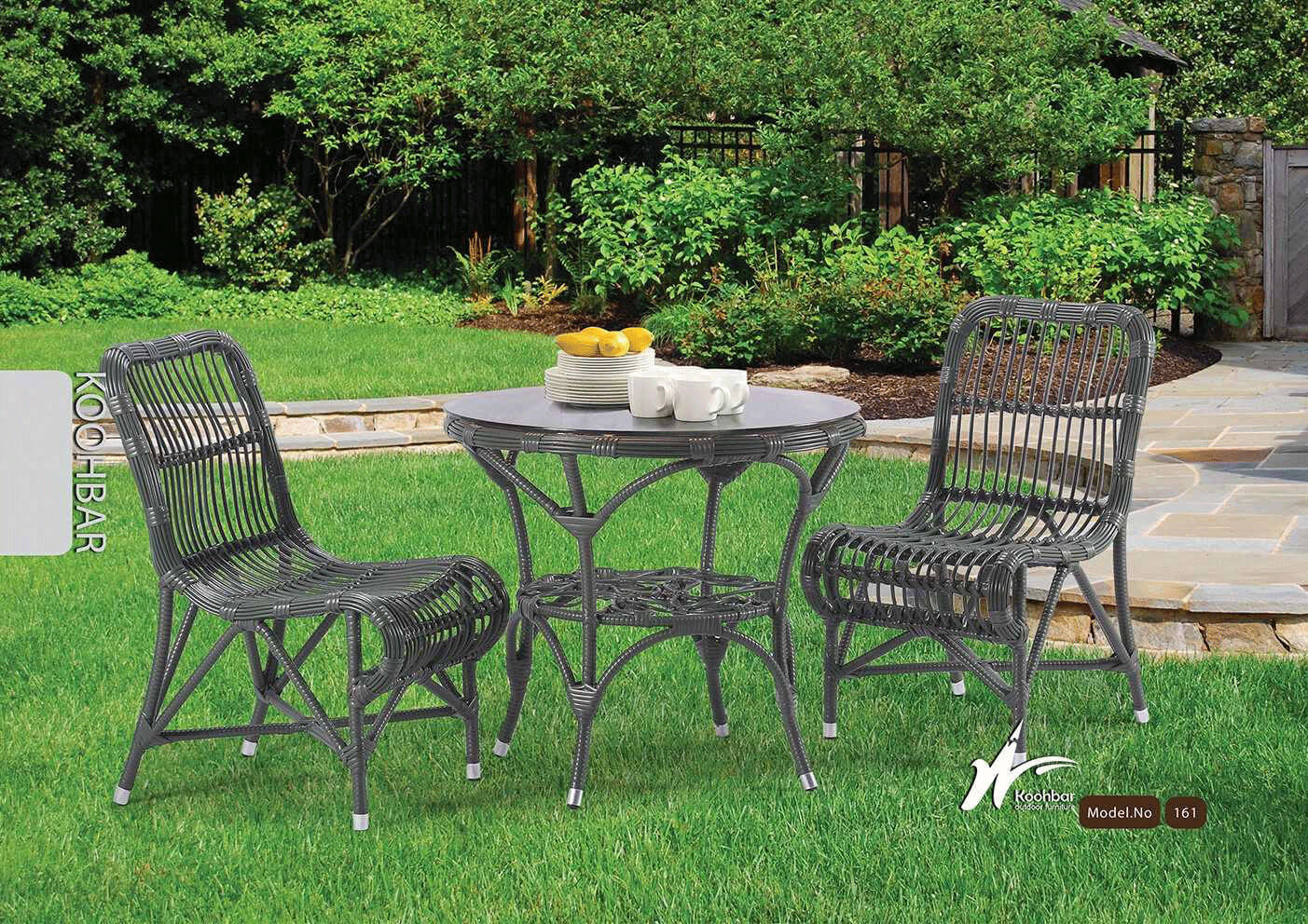 kohbar patio conversation sets 161 model0 - ست میز صندلی حصیری فضای باز کوهبر مدل ۱۶۱ -  - patio-conversation-sets