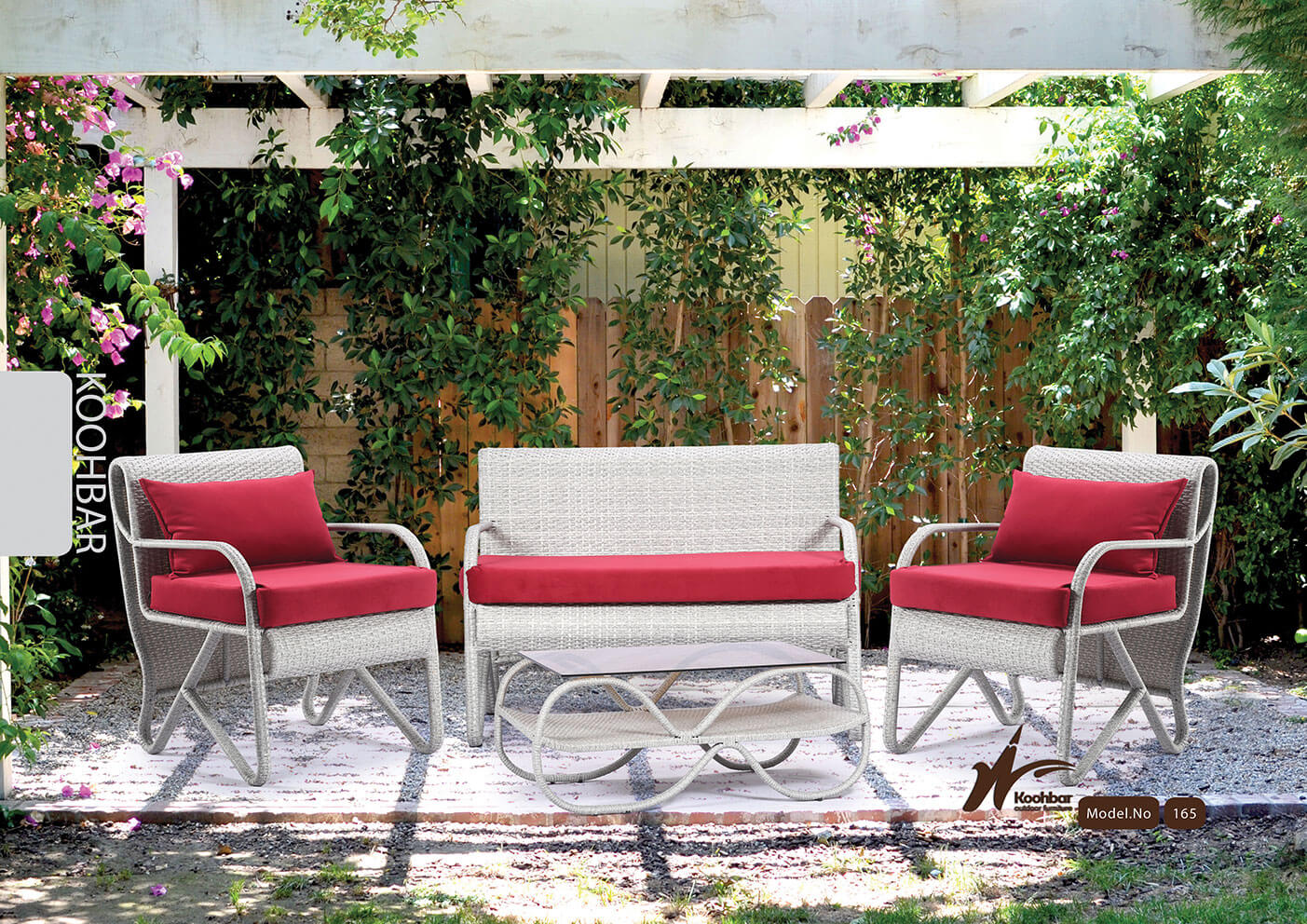 kohbar patio conversation sets 165 model0 - ست میز صندلی حصیری فضای باز مدل ۱۶۵ -  - patio-conversation-sets