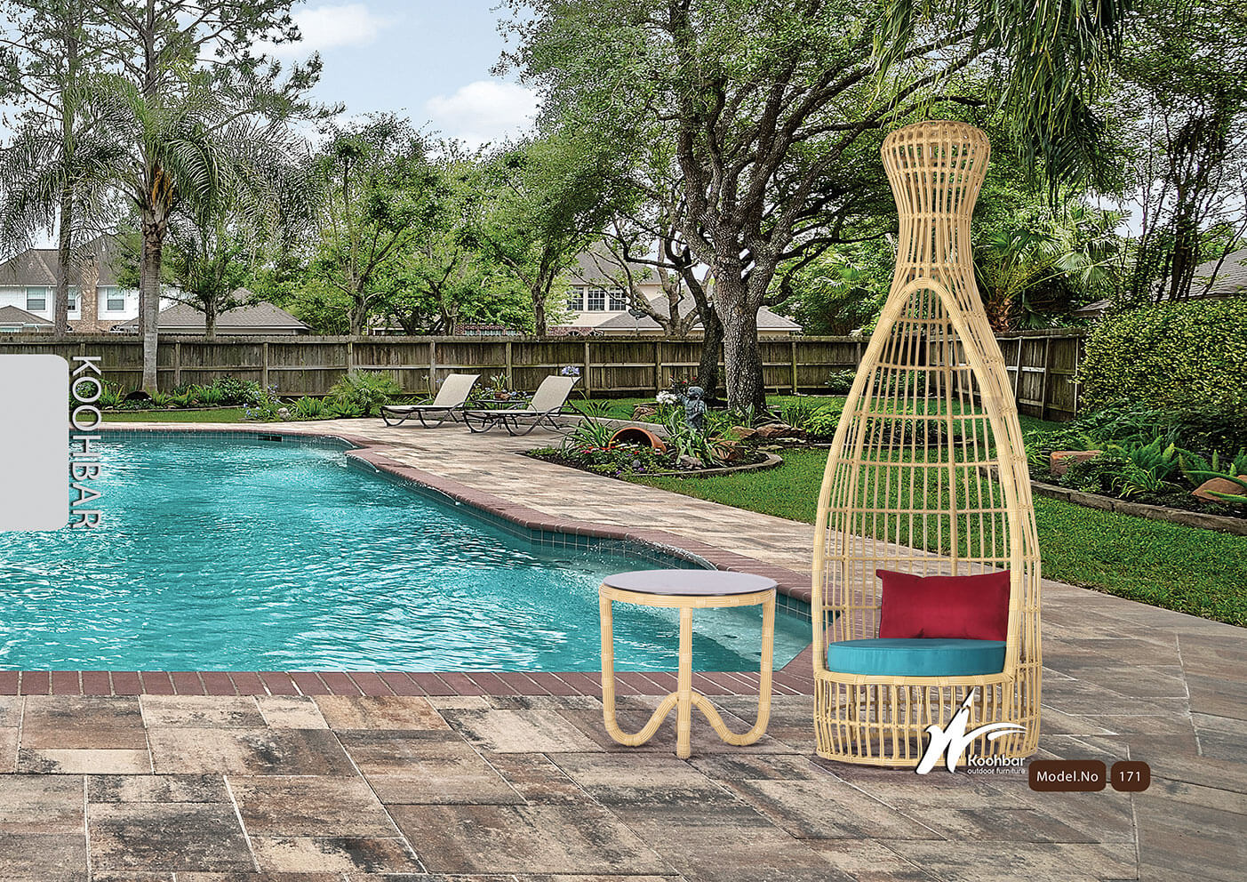 kohbar patio conversation sets 171 model0 - ست میز صندلی حصیری فضای باز مدل ۱۷۱ -  - patio-conversation-sets