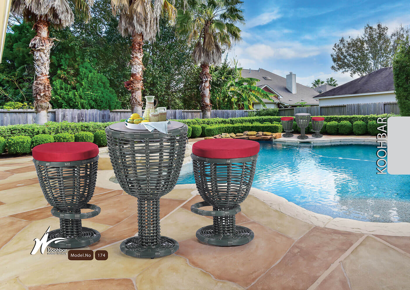 kohbar patio conversation sets 174 model0 - ست میز صندلی بار تراس مدل ۱۷۴ -  - patio-bar-furniture