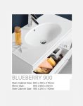 کابینت روشویی لوتوس مدرن مدل Blueberry-900