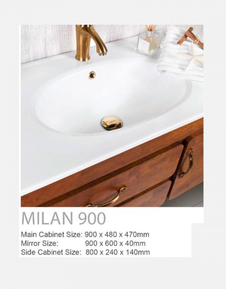 کابینت روشویی لوتوس چوبی مدل Milan-900