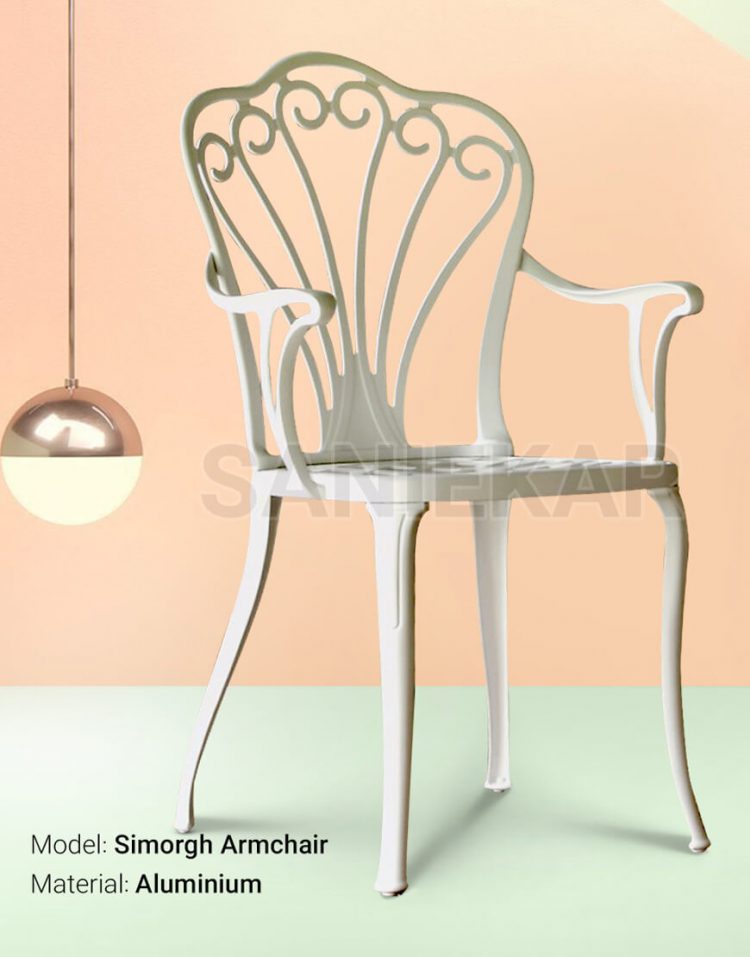 صندلی دسته دار آلومینیومی صنیع کار مدل سیمرغ